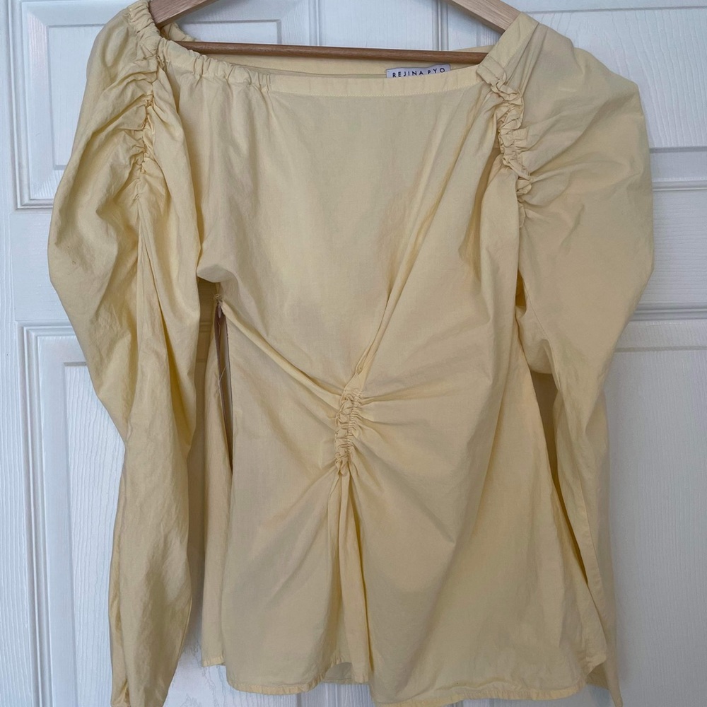 Rejina Pyo, US size 4, UK size 6 Cassie asymmetric organic cotton blouse